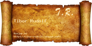 Tibor Rudolf névjegykártya