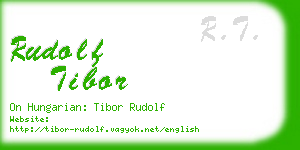 rudolf tibor business card